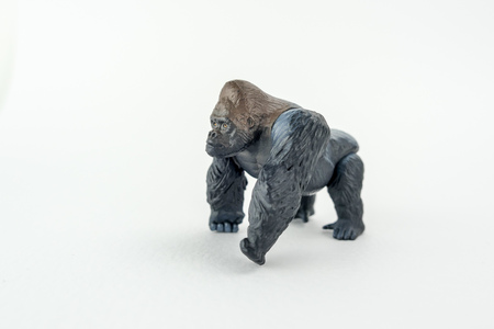 Male gorilla toy isolated