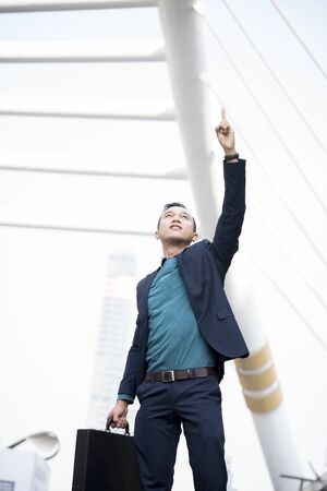 Success Businessman Giving thumbs up.の写真素材