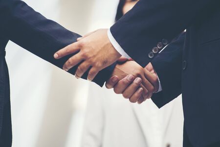 Trustworthy Honor Business are Valuable for Responsible Collaboration Business Teamwork. Dealing Business Motivated Honest Businessman is Appreciation in Team work. Congratulation Trustworthy Conceptsの写真素材