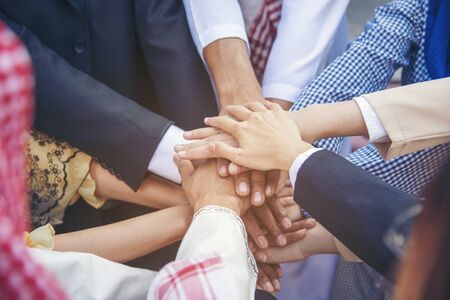 Group of people diversity multiethnic teamwork collaboration team meeting communication  Unified...