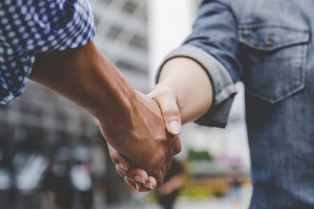 Partner Business Trust Teamwork Partnership. Industry contractor fist bump dealing mission business. Mission team meeting group of People Fist bump Hands together. Business industry trust teamworkの写真素材