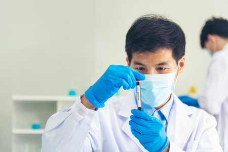 Scientist covid-19 virus chemistry  research experiment biotech antibody sample laboratory cultivate...