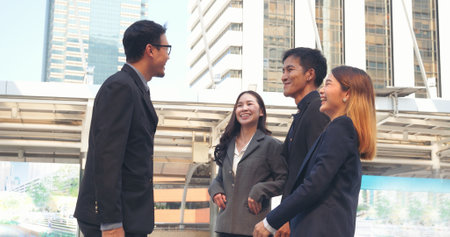 Diversity Business Partner meeting trust in teamwork and partnership businessman, businesswoman...