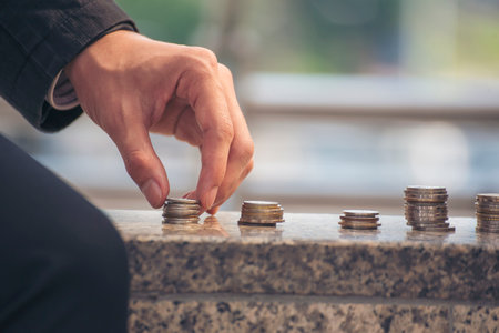 wedding couple lover planning money saving finance report solution planning wealth family with happiness.の写真素材