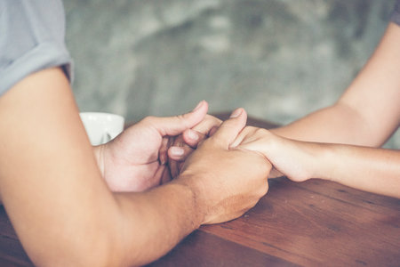 yes or no Couple lover holding hands together and asking to propose .. will you marry me ? Yes, I...