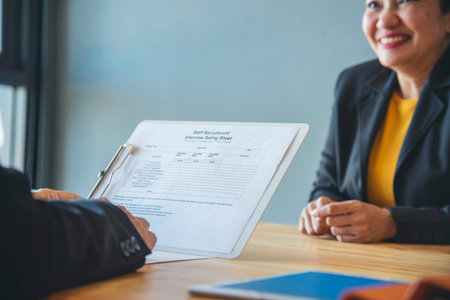 Job HR applicants having an interview with Human resource manager jobs interviewing with confident...