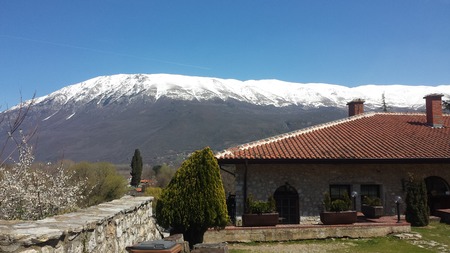 Mountain Church Saint Naum Monastery Ohrid Macedonia FYROMの写真素材