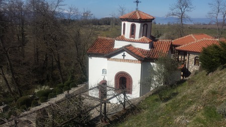 Saint Naum Monastery Church Forest Ohrid Macedonia FYROMの写真素材