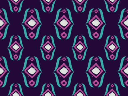 Geometric ethnic embroidery repeat pattern seamless colorful oriental.  Design digital clipart for fabric, curtain, carpet, wallpaper, clothing, wrapping, Batik, ,fashionの写真素材