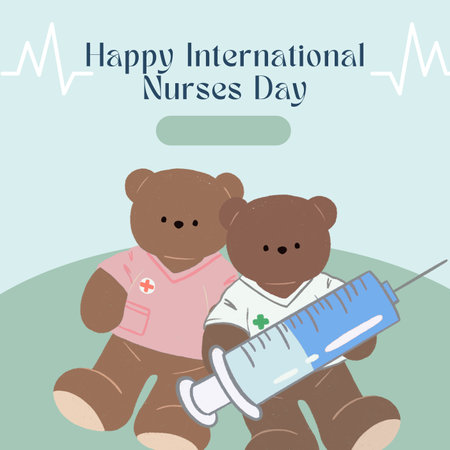 Nurse Day background template. Holiday concept. use to background, banner, placard, card, and poster design template with textの写真素材