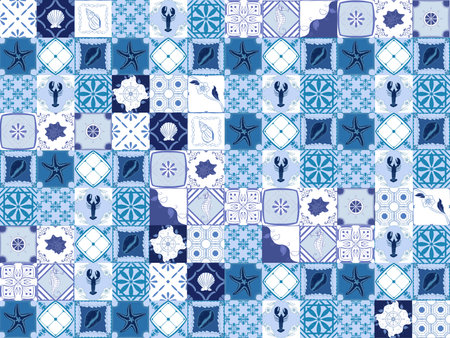 Sea, ocean, marine, summer beach repeat background. Tropical wallpaper, cute coastal print, wrap...