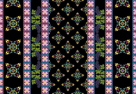 Boho ornament. seamless tribal traditional ethnic majolica pattern for textiles, rugs, wallpaper,...