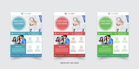 Medical flyer templateのイラスト素材