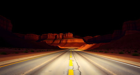Road in Capitol Reef National Park, United States of America, USAの素材
