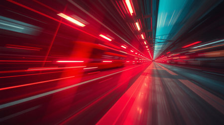 abstract of speed motion on the road.vintage color styleの素材