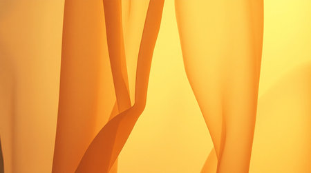 Abstract orange background with folds. 3d rendering, 3d illustration.の素材