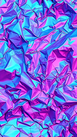 Colored crumpled foil as a background. 3d renderingの素材
