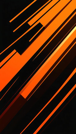 Abstract orange and black background with stripes. Vector illustration. Eps 10の素材