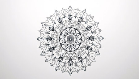 Mandala. Ethnic decorative elements. Hand drawn background. Islam, Arabic, Indian, ottoman motifs.の素材