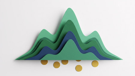 3d rendering of colorful abstract background with paper cut shapes. Creative modern design.の素材