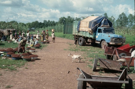 West african rural market placeの写真素材