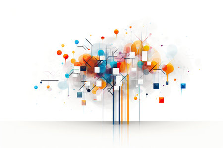 White background simple abstract ideas have emerged as a powerful design concept that resonates with businesses. generative ai illustrationの素材
