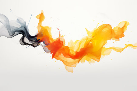 Abstract colorful smoke isolated on white background. Vector illustration for your designの素材
