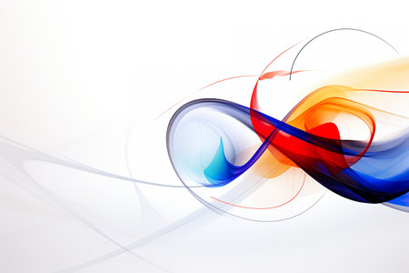 abstract colorful background with smooth lines, futuristic wavy vector illustrationの素材