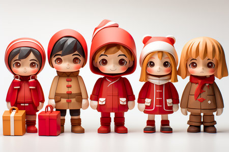 happy cozy Christmas by miscellaneous illustrations in the style of scrapbookの素材