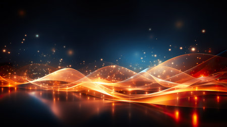 Abstract futuristic wallpaper illustration Data transfer technology concept. generative ai illustrationの素材
