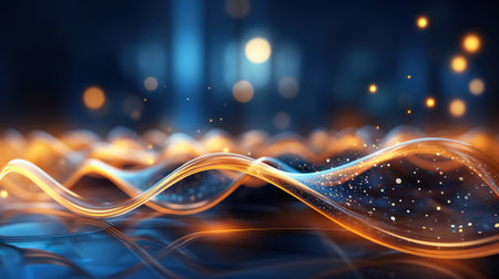 Abstract futuristic wallpaper illustration Data transfer technology concept. generative ai illustrationの素材