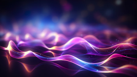 Abstract futuristic wallpaper illustration Data transfer technology concept. generative ai illustrationの素材