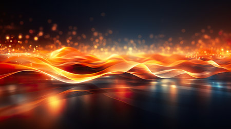 Abstract futuristic wallpaper illustration Data transfer technology concept. generative ai illustrationの素材