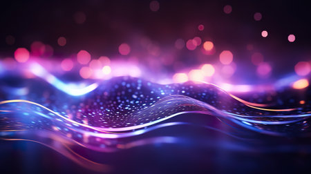 Abstract futuristic wallpaper illustration Data transfer technology concept. generative ai illustrationの素材