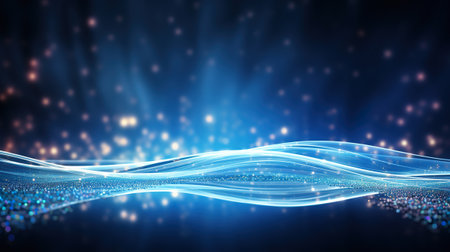 Abstract futuristic wallpaper illustration Data transfer technology concept. generative ai illustrationの素材