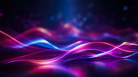 Abstract futuristic wallpaper illustration Data transfer technology concept. generative ai illustrationの素材