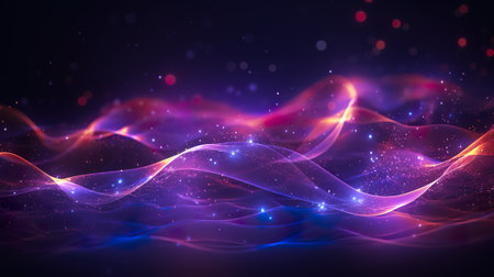 Abstract futuristic wallpaper illustration Data transfer technology concept. generative ai illustrationの素材