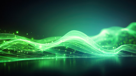 Abstract futuristic wallpaper illustration Data transfer technology concept. generative ai illustrationの素材