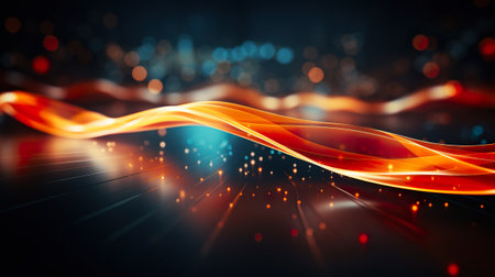 Abstract futuristic wallpaper illustration Data transfer technology concept. generative ai illustrationの素材