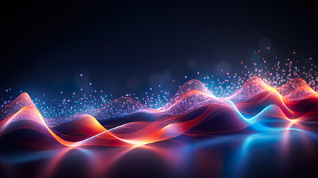 Abstract futuristic wallpaper illustration Data transfer technology concept. generative ai illustrationの素材
