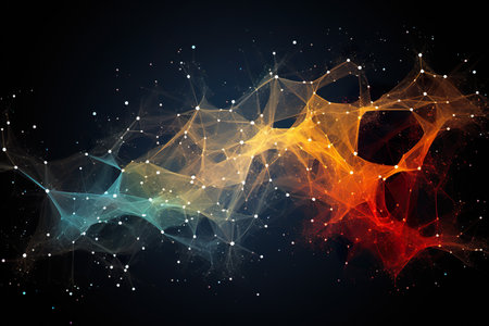 abstract background functions of complex networks. generative aiの素材