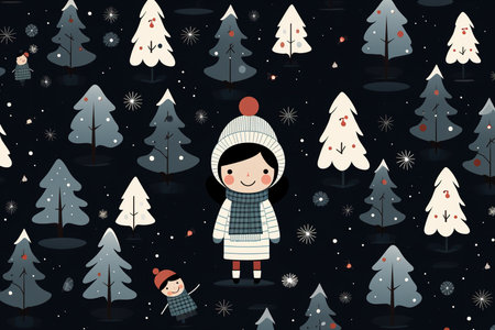 christmas and winter season simple patterns background. generative aiの素材