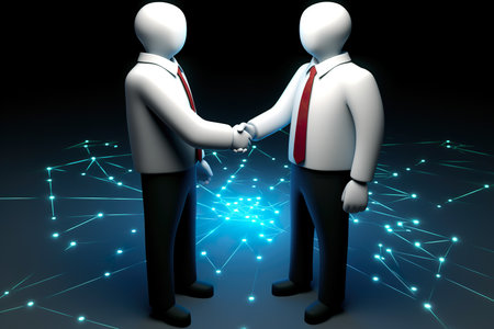 businessman shaking hands. generative aiの素材