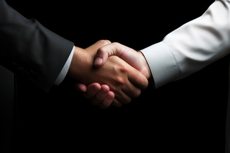 businessman shaking hands. generative aiの素材