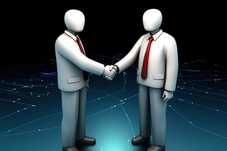 businessman shaking hands. generative aiの素材