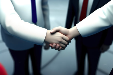 businessman shaking hands. generative aiの素材