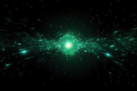 colorful light glowing starry space explosion. generative aiの素材