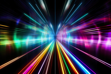 abstract background neon lights speed. generative aiの素材