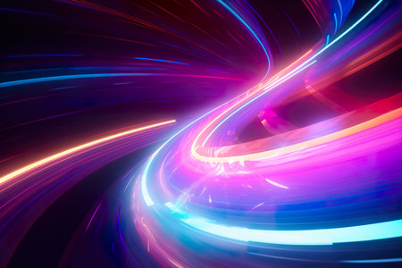 abstract background neon lights speed. generative aiの素材