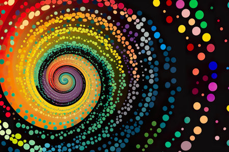 spiral pattern with in the style of surrealistic dreams. generative aiの素材